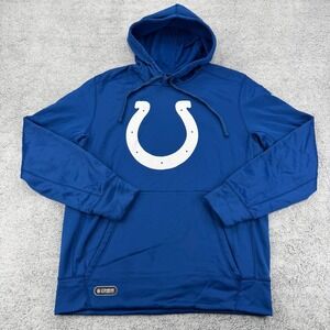 Indianapolis Colts Hoodie Mens Large Blue NFL Football Player Issued Sweatshirt
